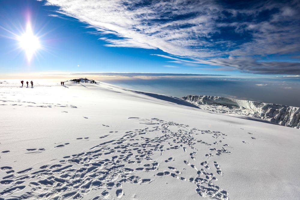 Gletscher und Schnee auf dem Kilimandscharo