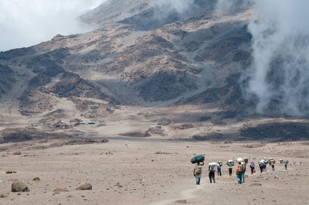 Sie Saddle, eine wüstenartige Klimazone am Kilimandscharo