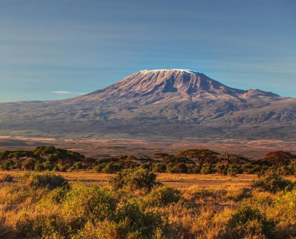Freier Blick auf dem Kilimandscharo im Amboseli Nationalpark