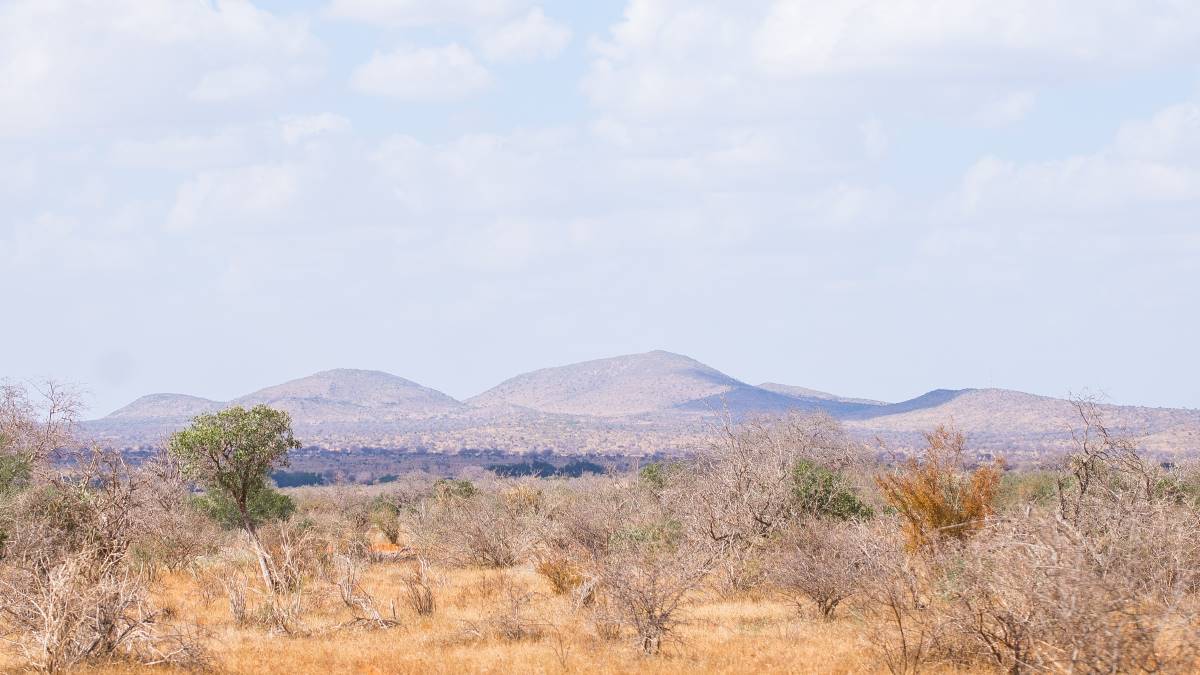 Chyulu Hills Formation im Tsavo West Nationalpark in Kenia
