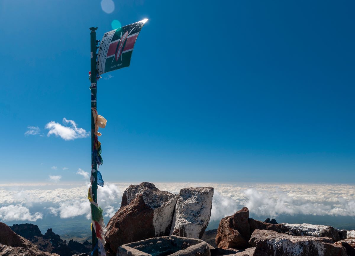 Point Lenana, ein einfacher Besteigungsgipfel am Mount Kenya
