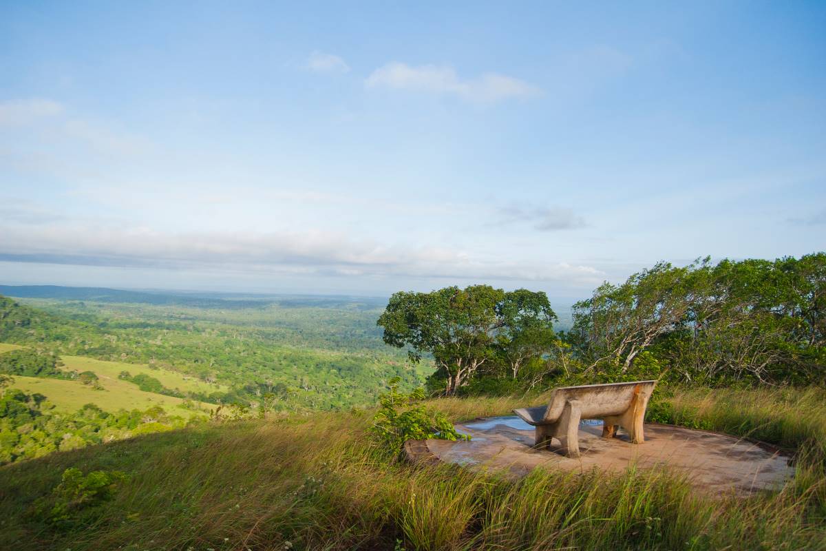 Landschaft mit Panorama im Shimba Hills Nationalreservat