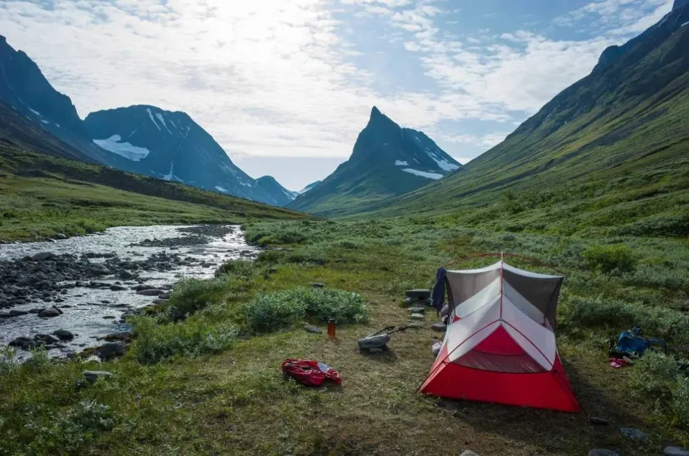 Zelt in Schwedisch Lappland bei Survival Abenteuer