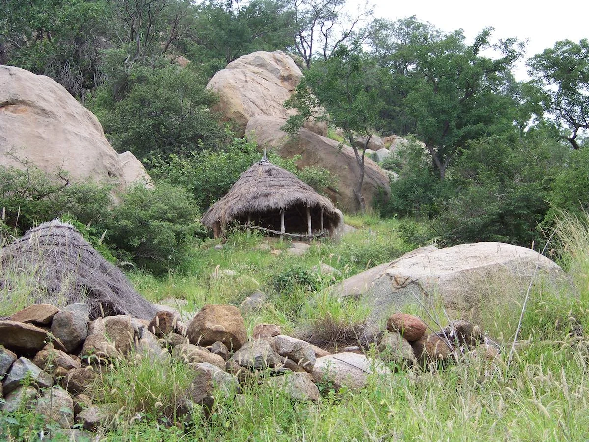 Hütten im Kruger Nationalpark.