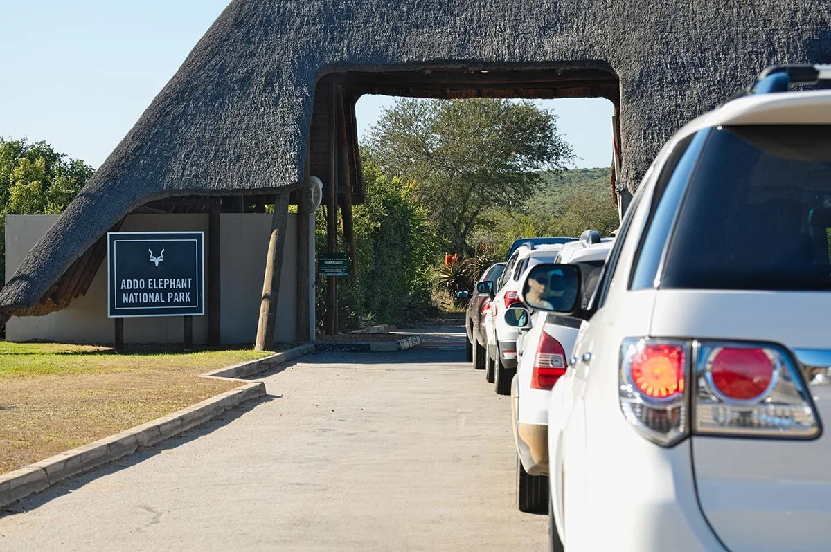 Gate im Addo Elephant Nationalpark.