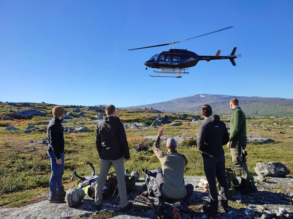 Schweden Survival Absetzen mit Helikopter