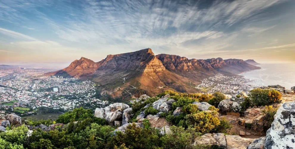 Panorama des Tafelbergs im Tafelberg Nationalpark.