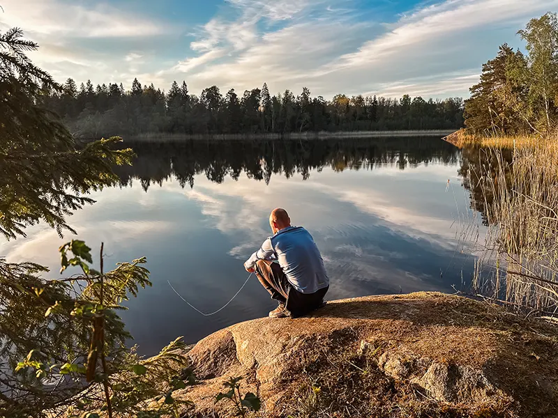 Anglen am See beim Schweden Survival